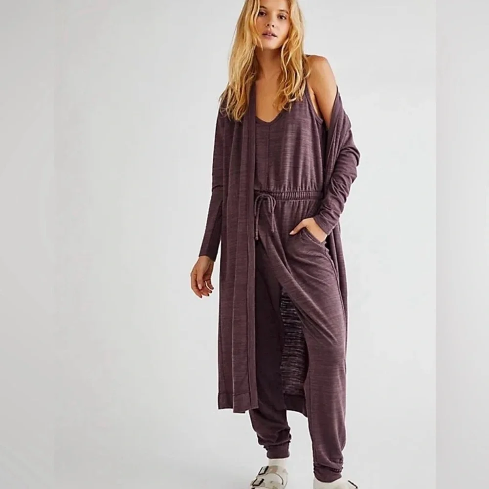 Free People Beach Plum Lounge Robe/cardigan size small nwt